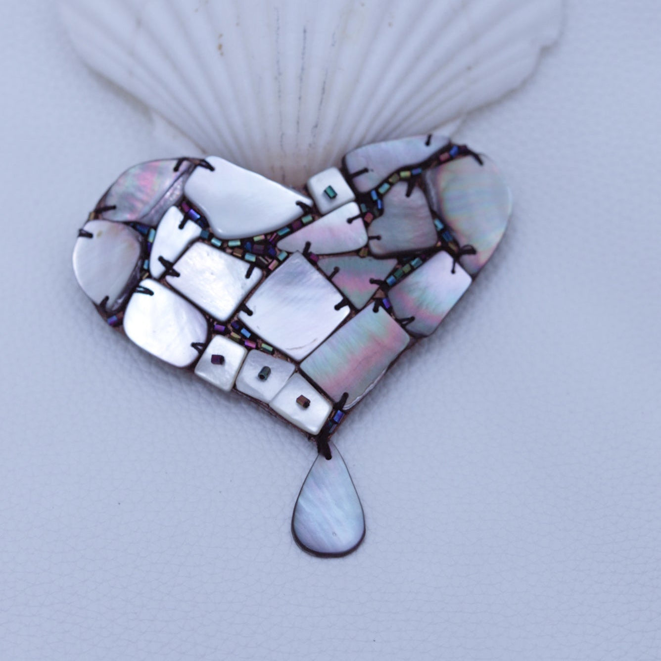 Mother of Pearl Heart shape Barrette